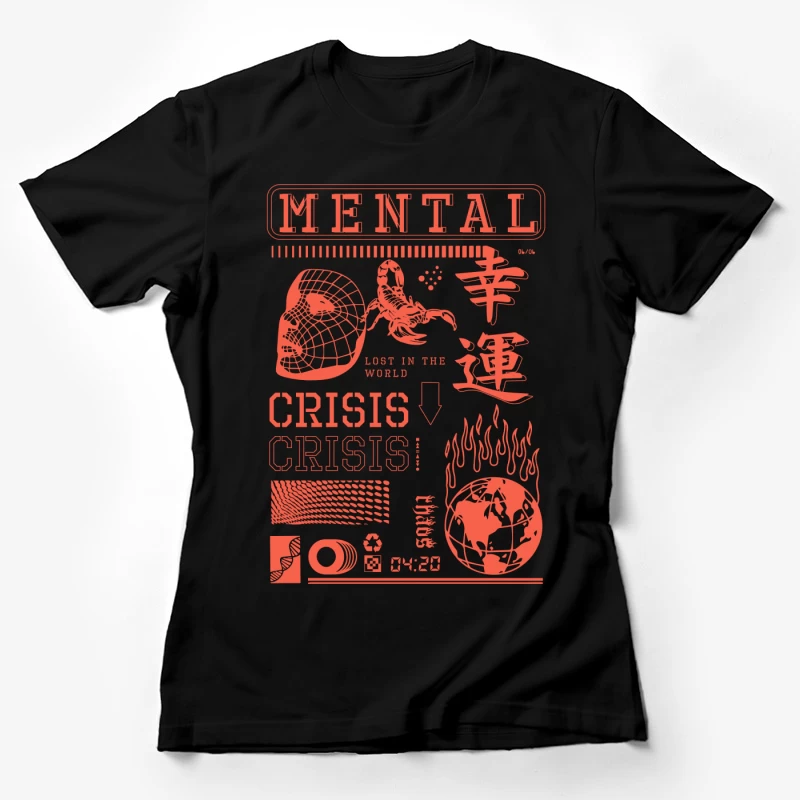 Mentale Krise und Glück Damen T-Shirt
