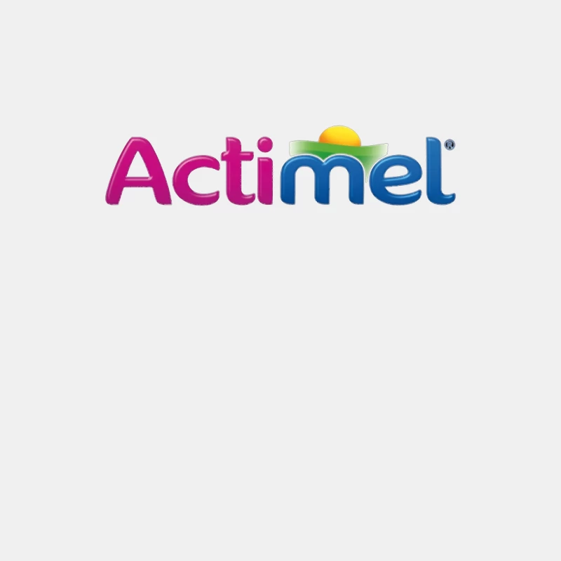 Actimel Dairy Brand Colorful Logo Design Male Tank Top