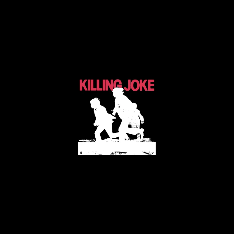 Killing Joke Post-Punk Album Cover with White Silhouettes iPhone Case