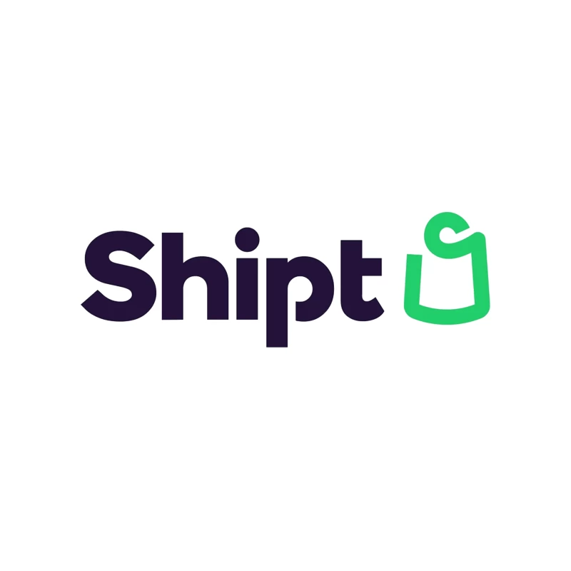 Shipt Modern Minimalist Logo with Green Hanger Icon Desk Mat