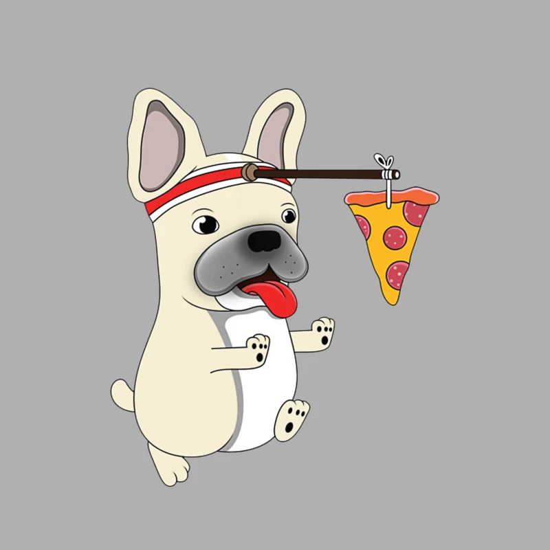 Chien mignon poursuivant une pizza Homme Débardeur