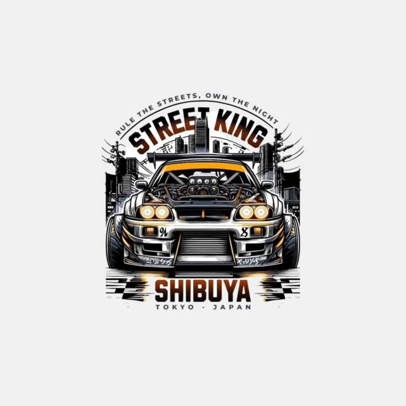 Street King: Modified Toyota Supra in Shibuya Night Scene Male Tank Top