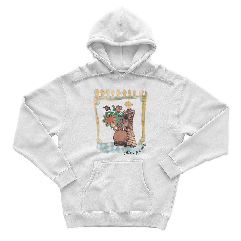 Blumenvase mit Figur in kunstvollem Rahmen Herren Pullover Hoodie