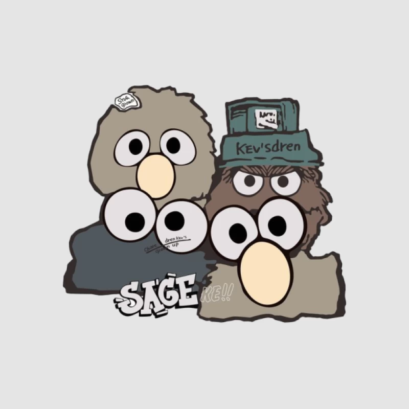 Lustige Cartoon-Vögel mit Hüten Herren Pullover Hoodie