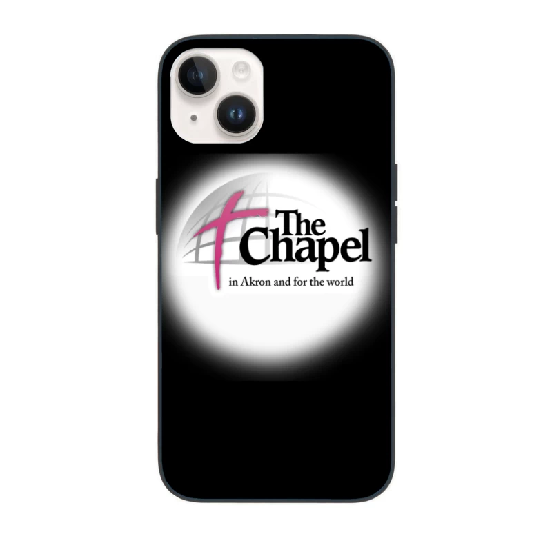 The Chapel Church Logo with Pink Cross - Akron Religious Organization iPhone Case