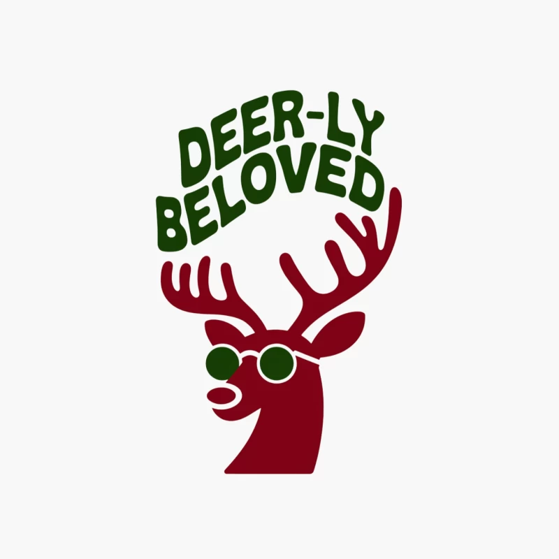 Cool Deer with Sunglasses Christmas Pun Design Cotton Tote Bag
