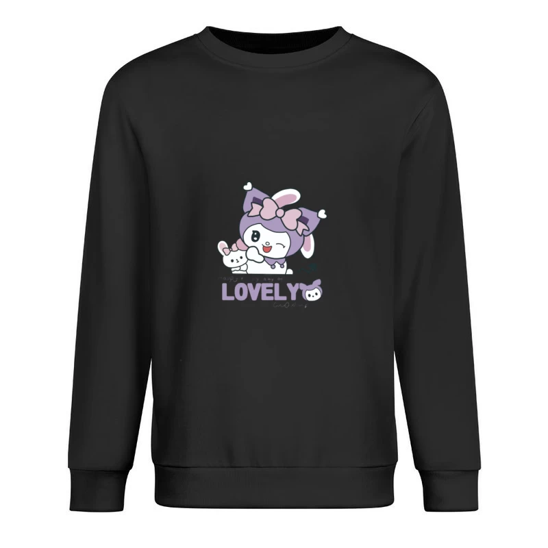 Design di personaggio carino con fiocco Felpa pullover Uomo