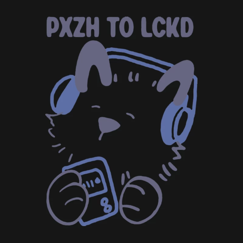 Niedliches Tier mit Kopfhörern Herren Langarm T-Shirt