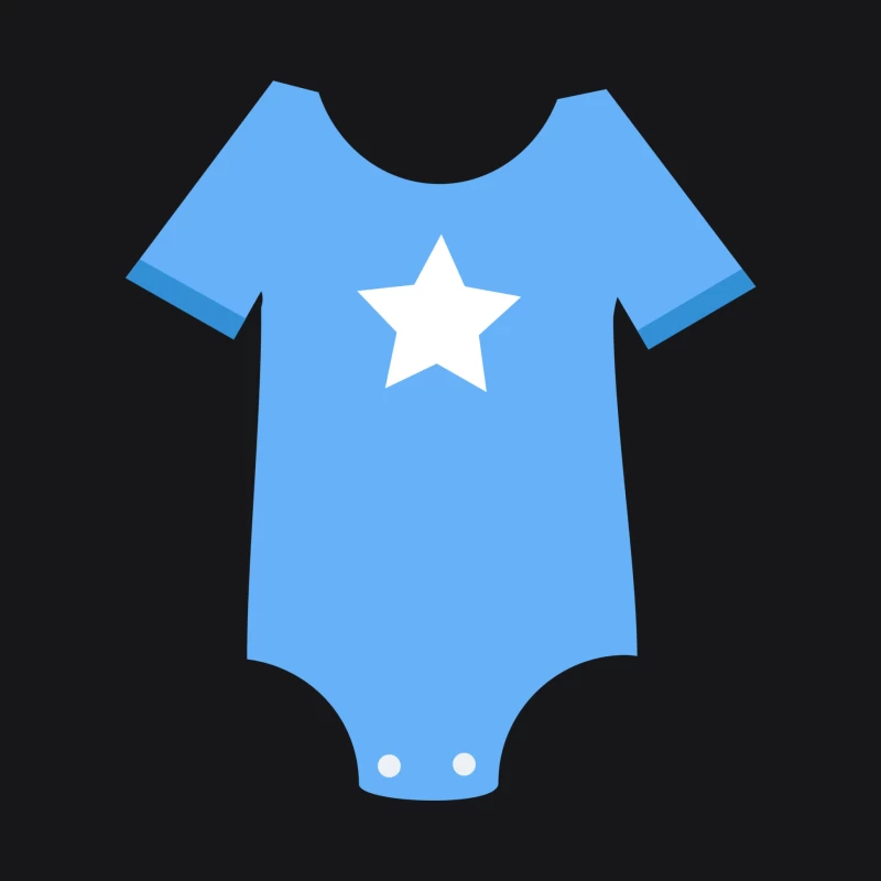 Body bleu pour bébé avec étoile blanche Homme Sweat à capuche