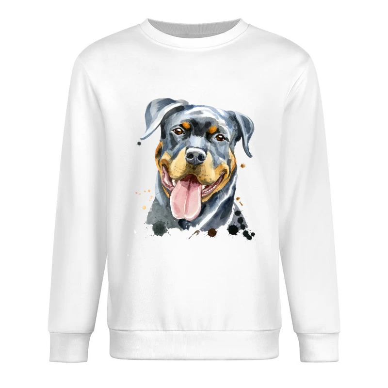 Portrait artistique de Rottweiler Homme Sweat-shirt à enfiler