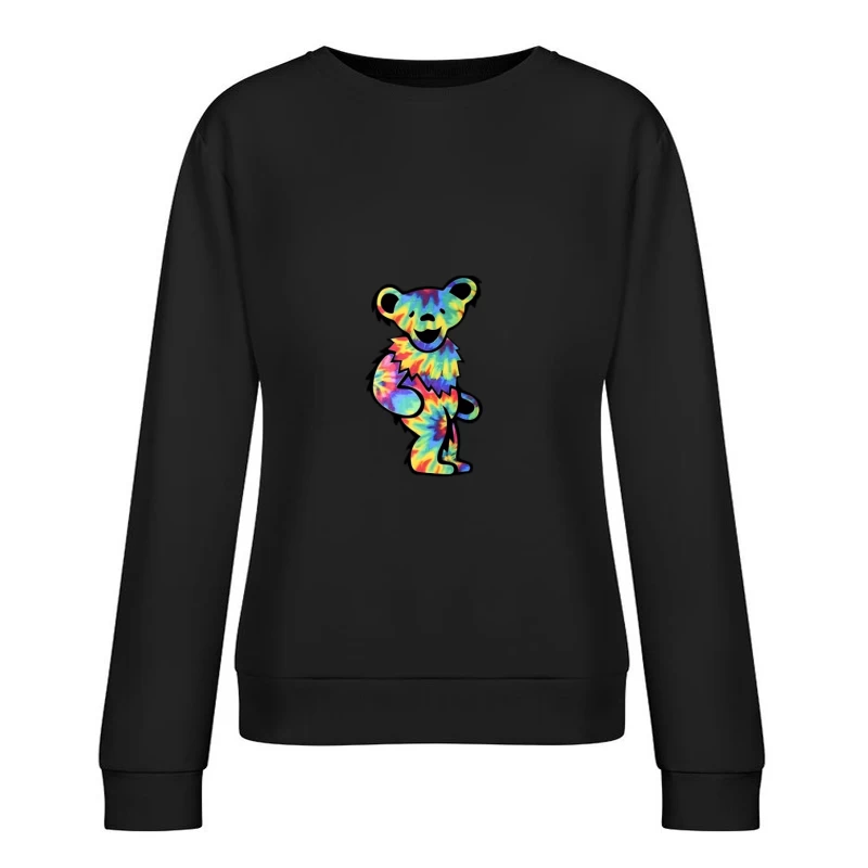 Buntes psychedelisches Bärendesign Damen Pullover Sweatshirt