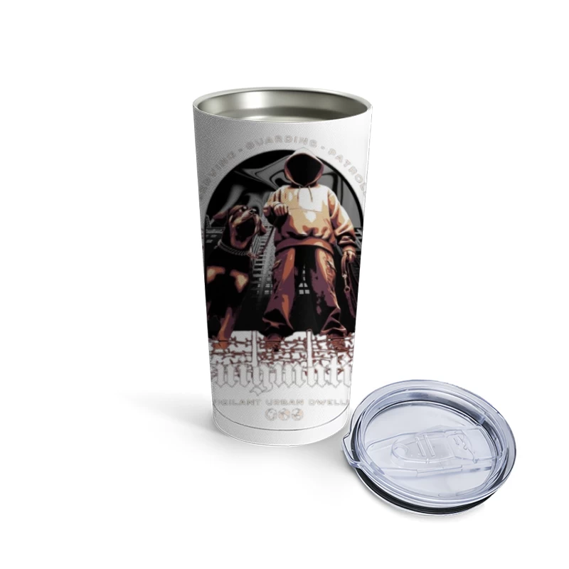 Urban Hip-Hop Street Art with Chains and Graffiti Elements Travel Mug