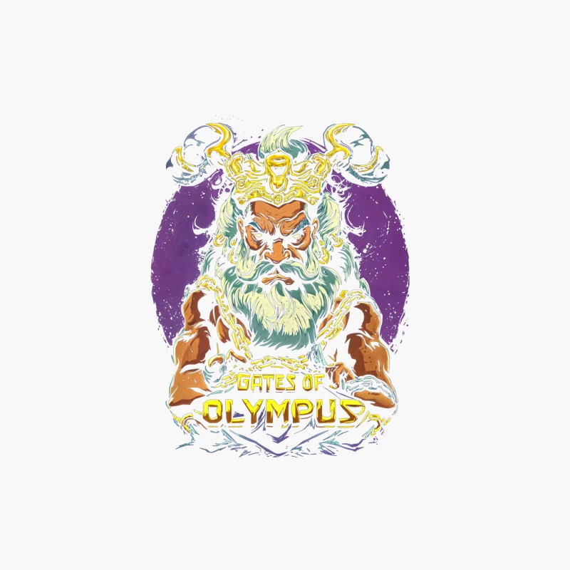 Mythological Illustration of Zeus from Greek Mythology Cotton Tote Bag