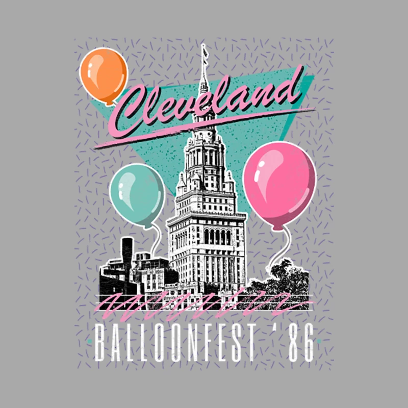 Cleveland Balloonfest 86  Retro Design Male Pullover Hoodie