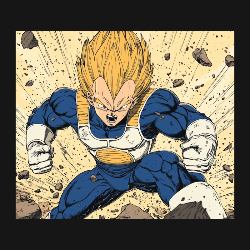 Explosive Power: Saiyan Warrior's Intense Energy Burst in Dragon Ball Mouse Pad