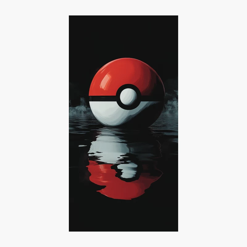 Mysterious Pokeball Reflection in Misty Waters iPhone Case