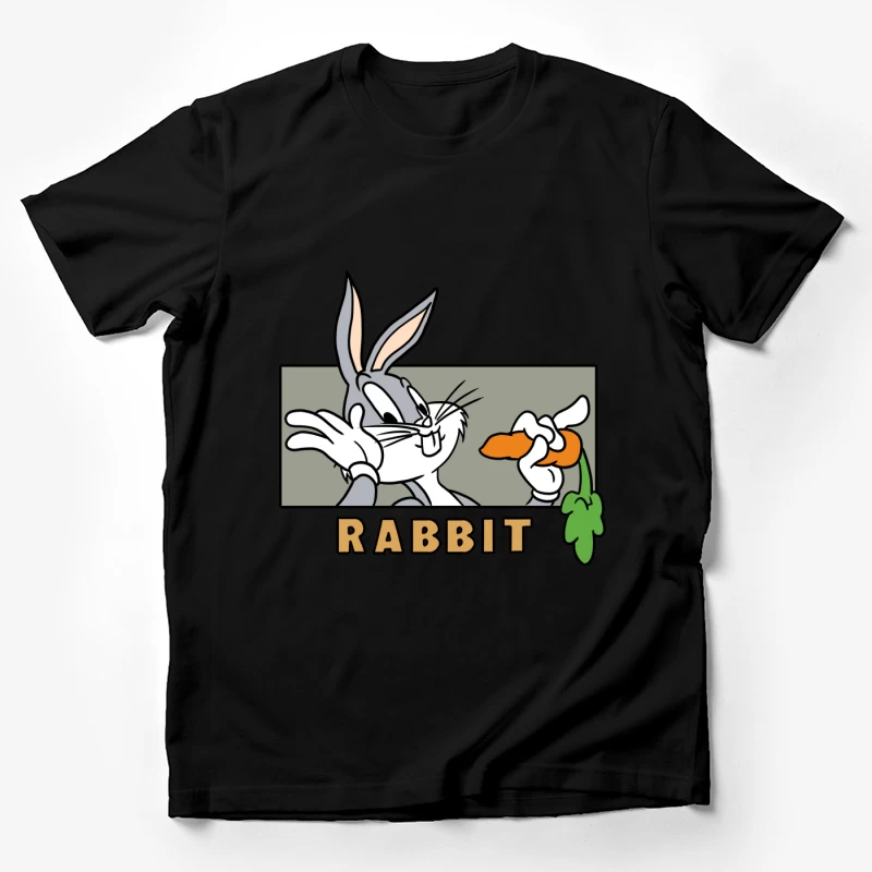 Comic-Hase mit Karotte Herren T-Shirt