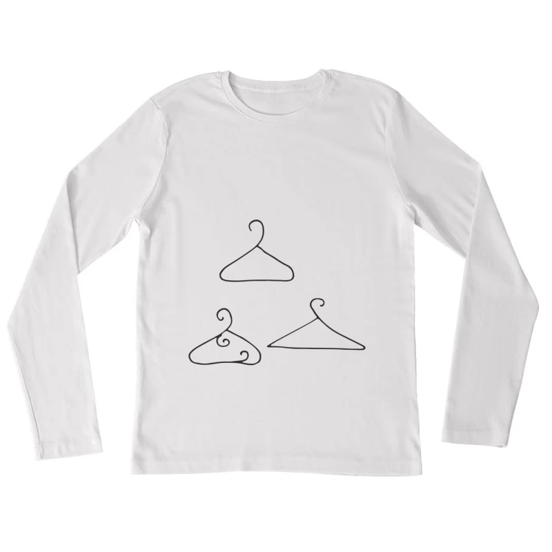 Cintres en métal design Femme Manches Longues T-Shirt
