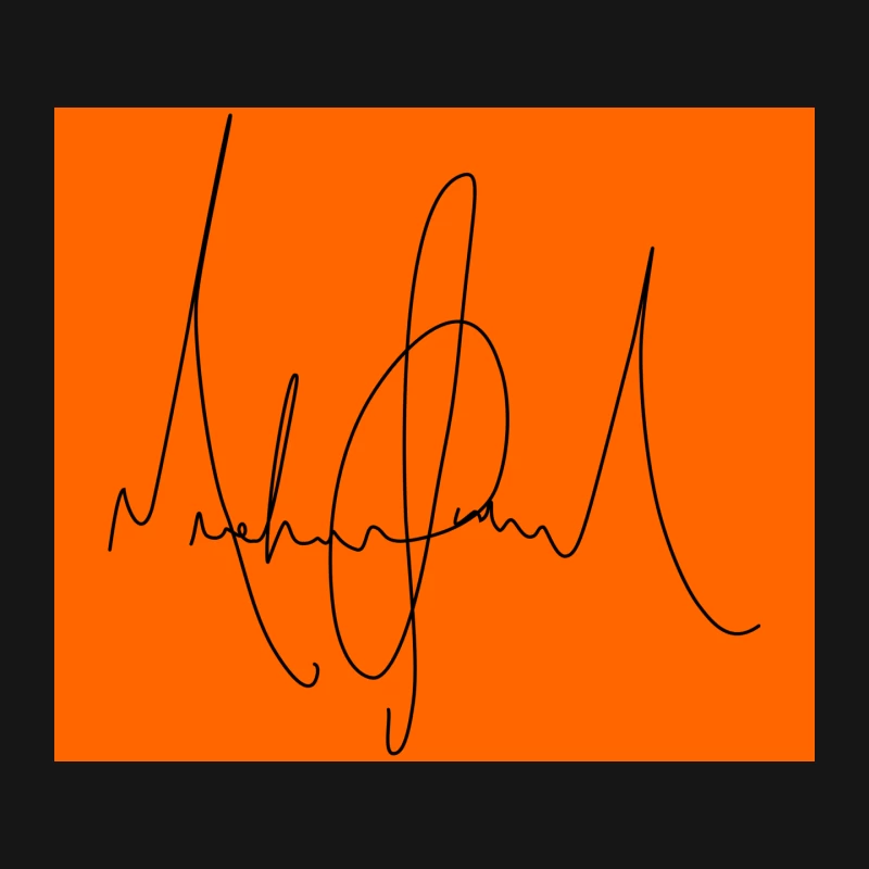 Artistic Handwritten Signature Scribble Mouse Pad