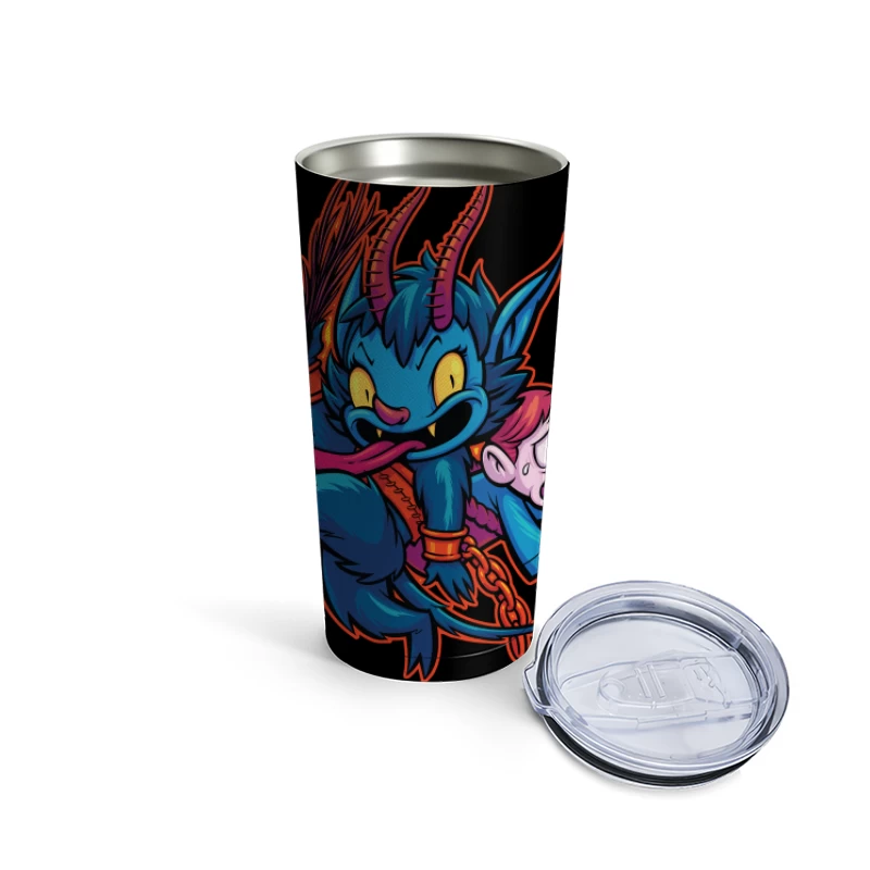 Playful Demon with a Child Travel Mug