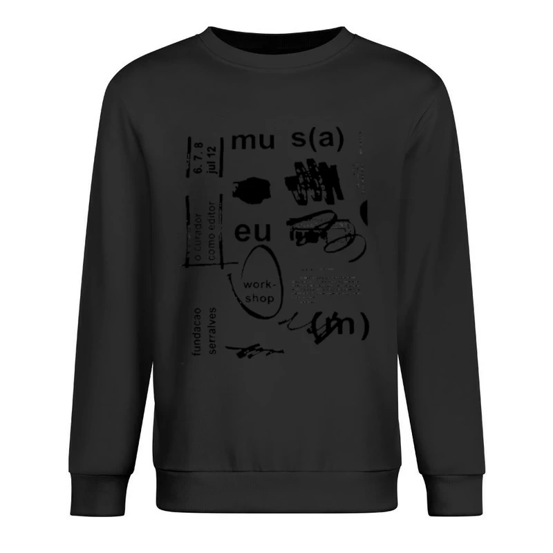 Graffiti Kunstwerk mit Ausstellungshinweis Herren Pullover Sweatshirt