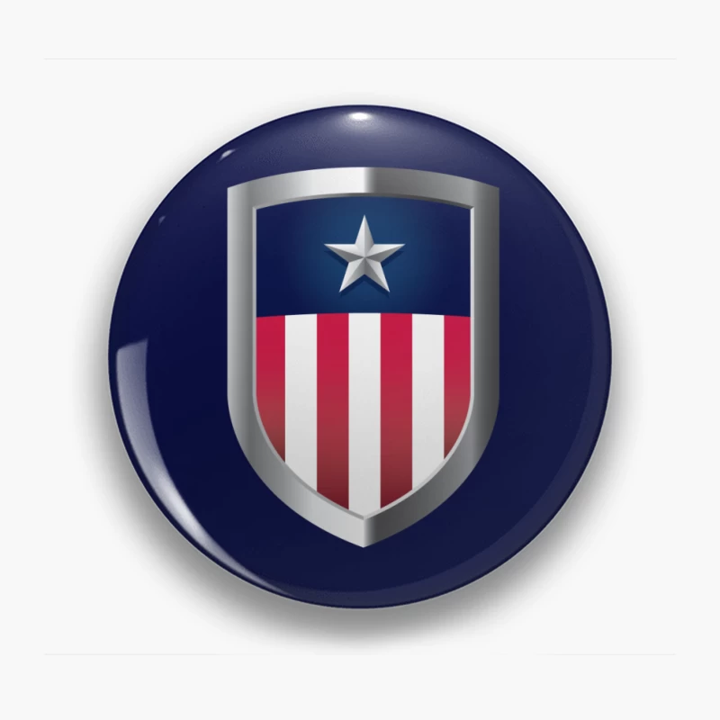 Star and Stripes Shield Pin