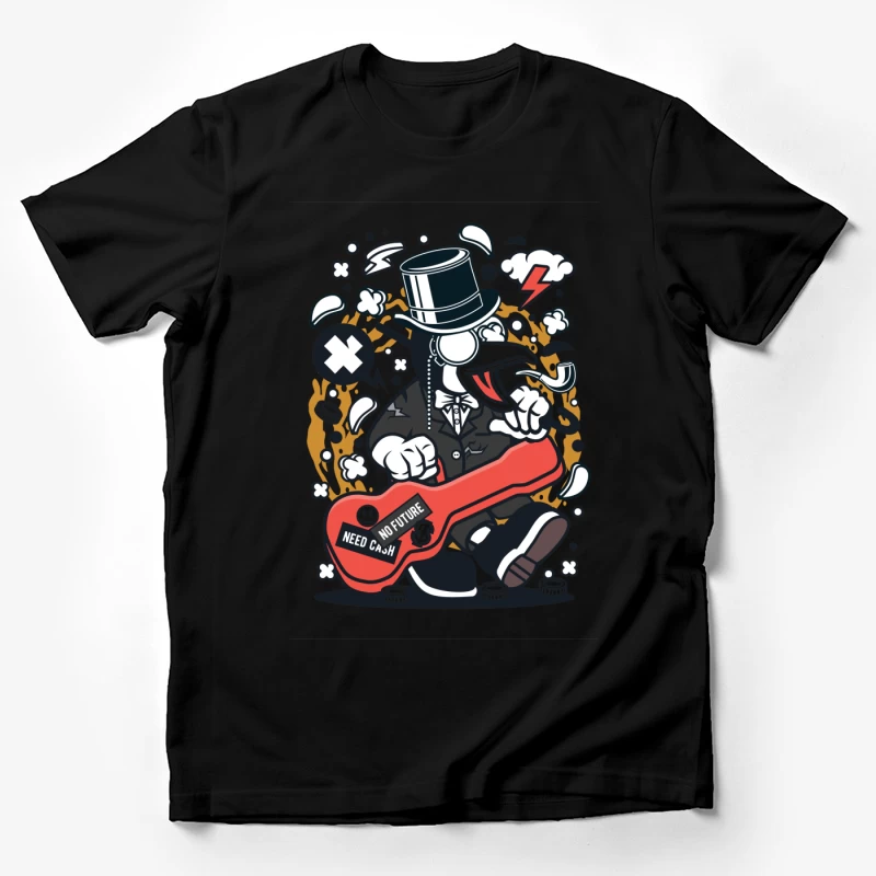 Pingouin rockeur avec étui de guitare Homme T-Shirt