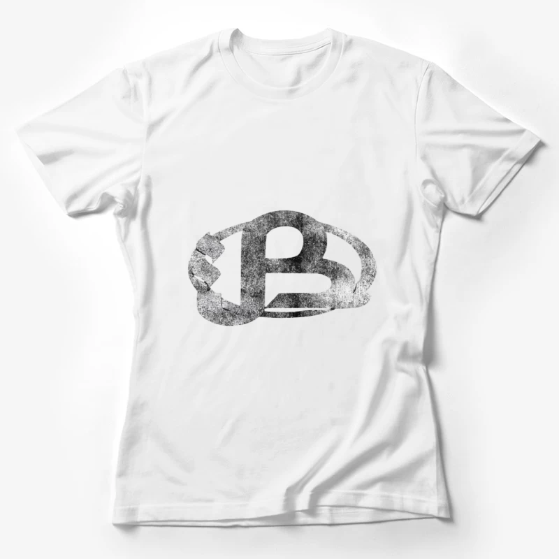 Graffiti-Stil Buchstabenlogo Damen T-Shirt