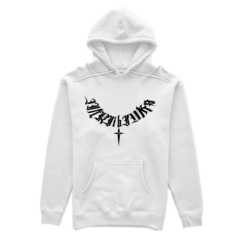 Gotischer Schriftzug mit Dolch Damen Pullover Hoodie