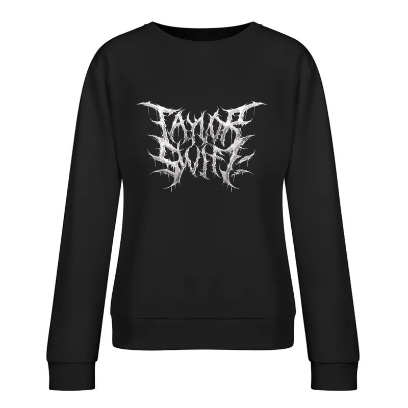 Taylor Swift Metal Logo Female Pullover Sweatshirt