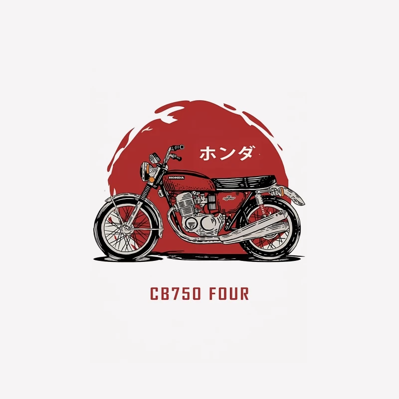 Klassisches Motorraddesign: Honda CB750 Four Herren T-Shirt