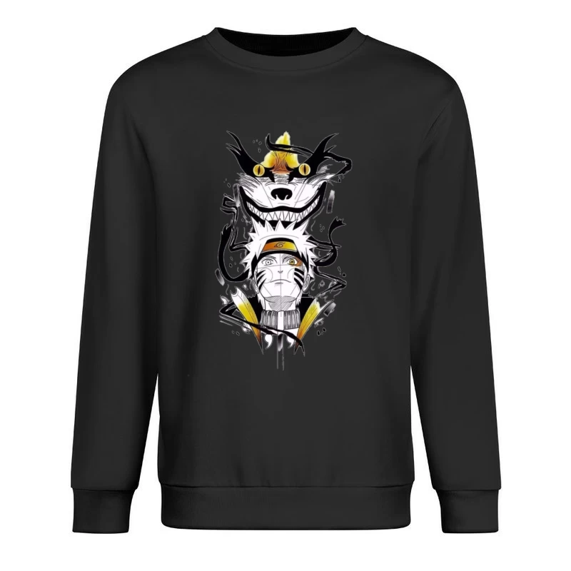 Anime-Krieger mit Dämon Herren Pullover Sweatshirt