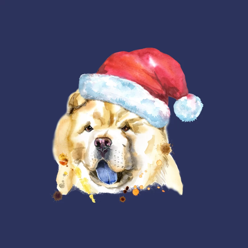 Chien de Noël avec Chapeau Rouge Femme T-Shirt