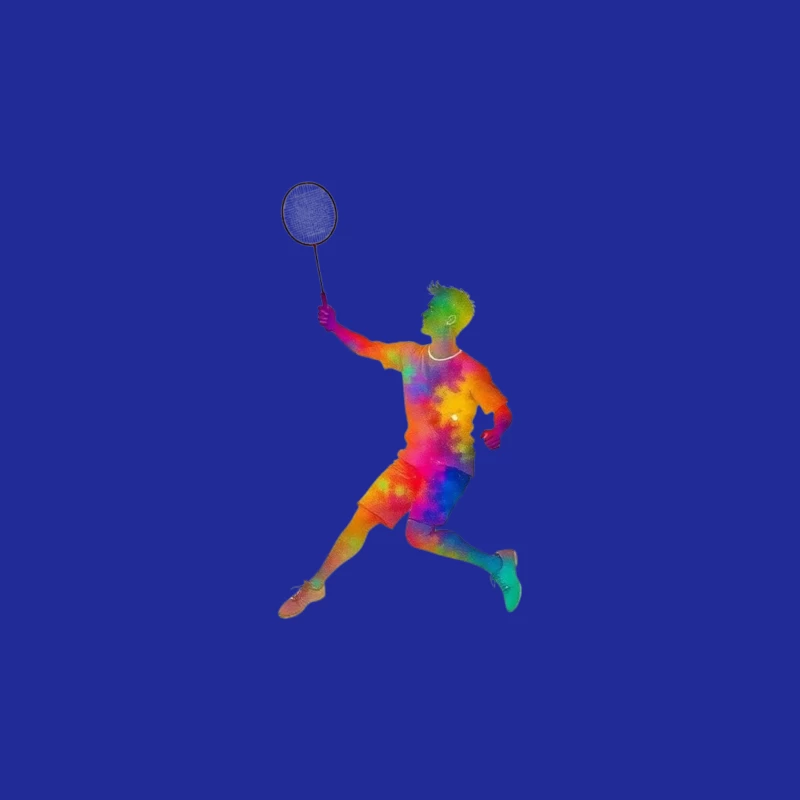 Colorful Badminton Player in Action Travel Mug