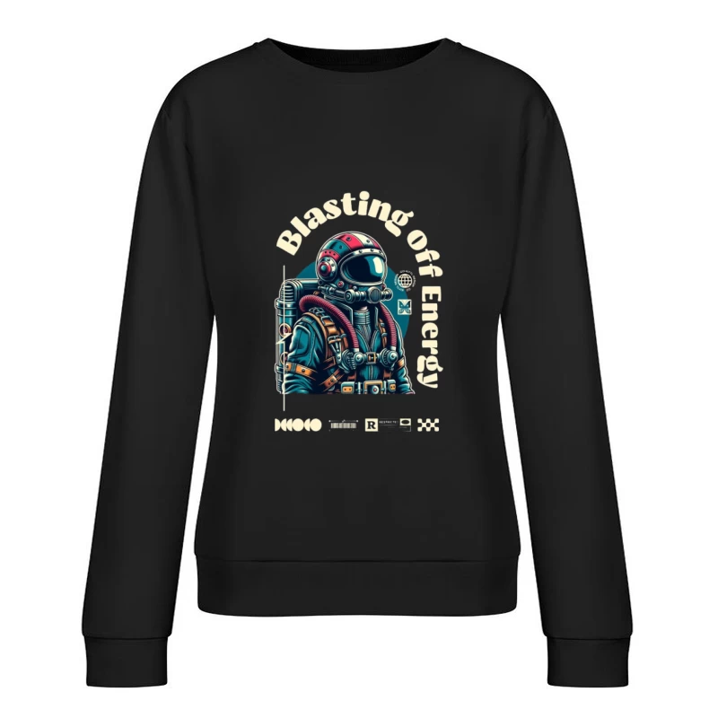 Weltraumenergie: Astronauten-Design Damen Pullover Sweatshirt