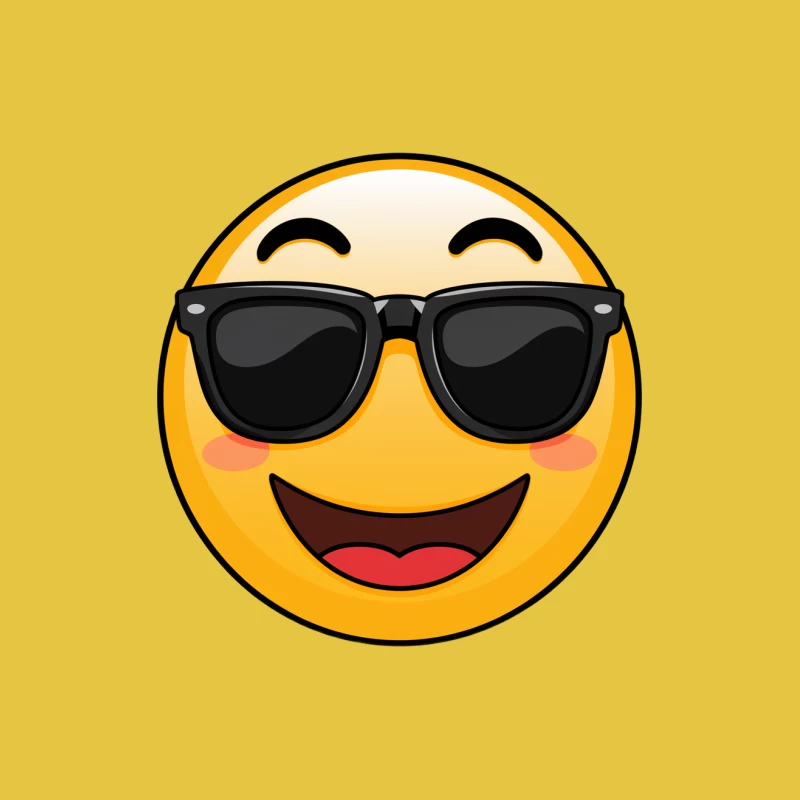 Cool Smiling Emoji with Sunglasses Male T-Shirt