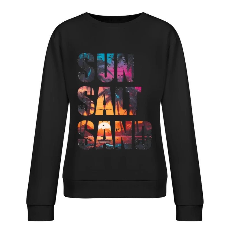 Strandstimmung: Sonne, Salz und Sand Damen Pullover Sweatshirt