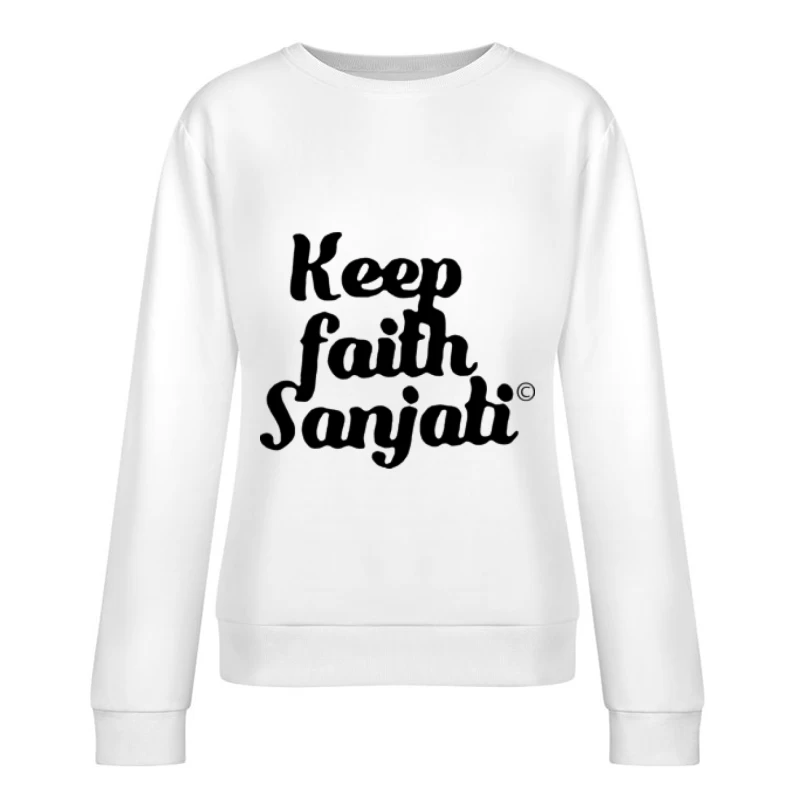 Sanjati Keep Faith Design Damen Pullover Sweatshirt