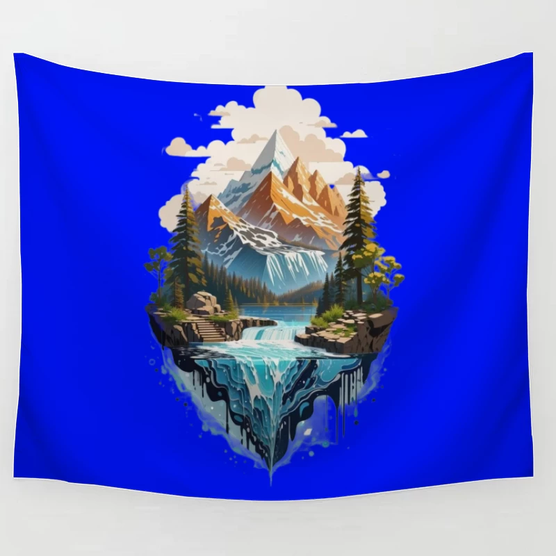 Majestic Mountain Landscape Tapestry