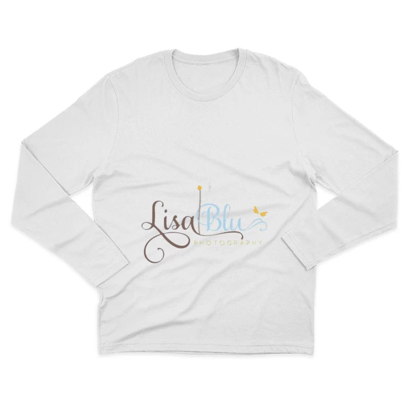 Logo Lisa Blu Fotografia con Farfalla Maglietta maniche lunghe Uomo