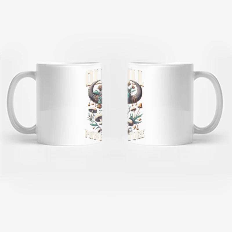 Floral Adorned Buffalo Skull: Power of Nature Coffee Mug