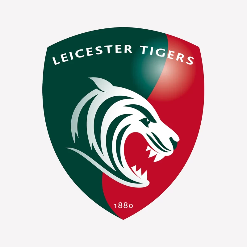 Leicester Tigers Rugby Club Official Logo Shield with Tiger Emblem Female T-Shirt