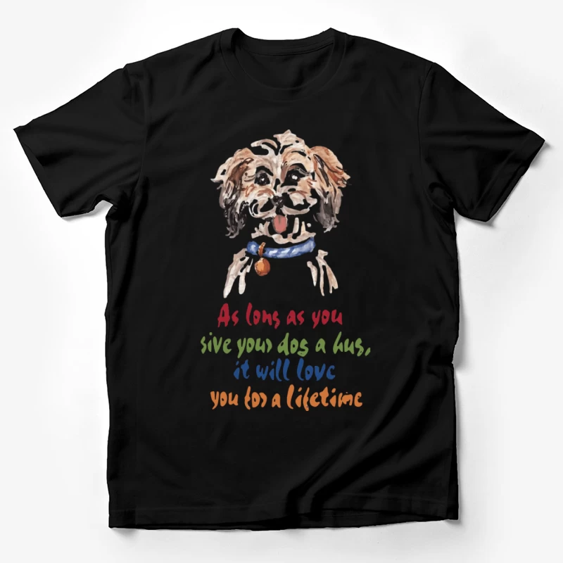 Hund Illustration mit Zitat über Liebe Herren T-Shirt