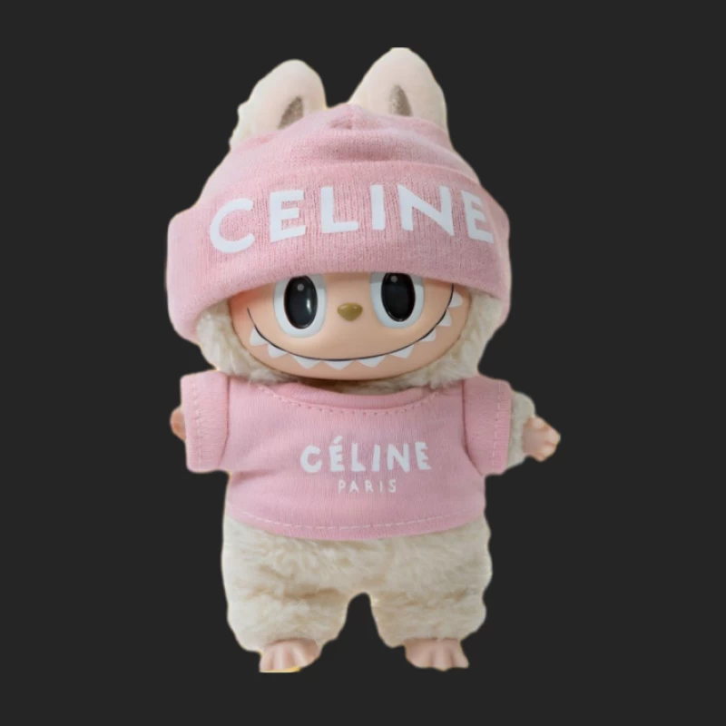 Kuscheltier mit rosa Outfit von Celine Herren Pullover Sweatshirt