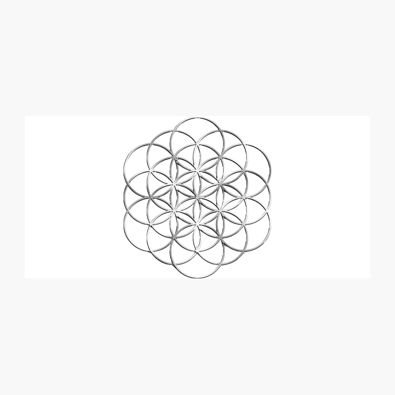 3D Silver Mandala Design 3  Sacred Geometry Flower of Life Mandala Coffee Mug