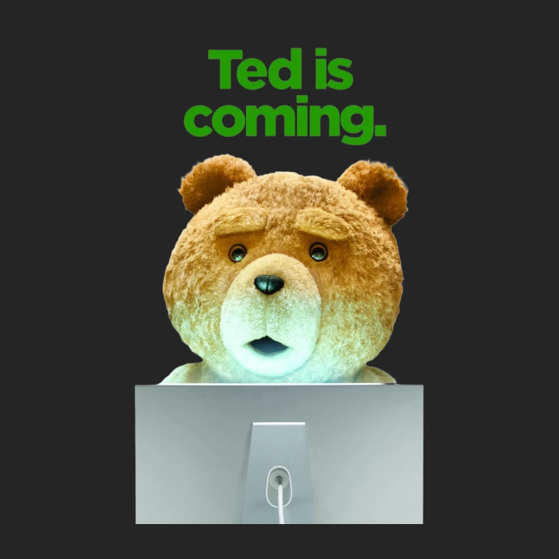 Teddy Bear's Comedic Return: Ted is Plugging In Female Pullover Sweatshirt