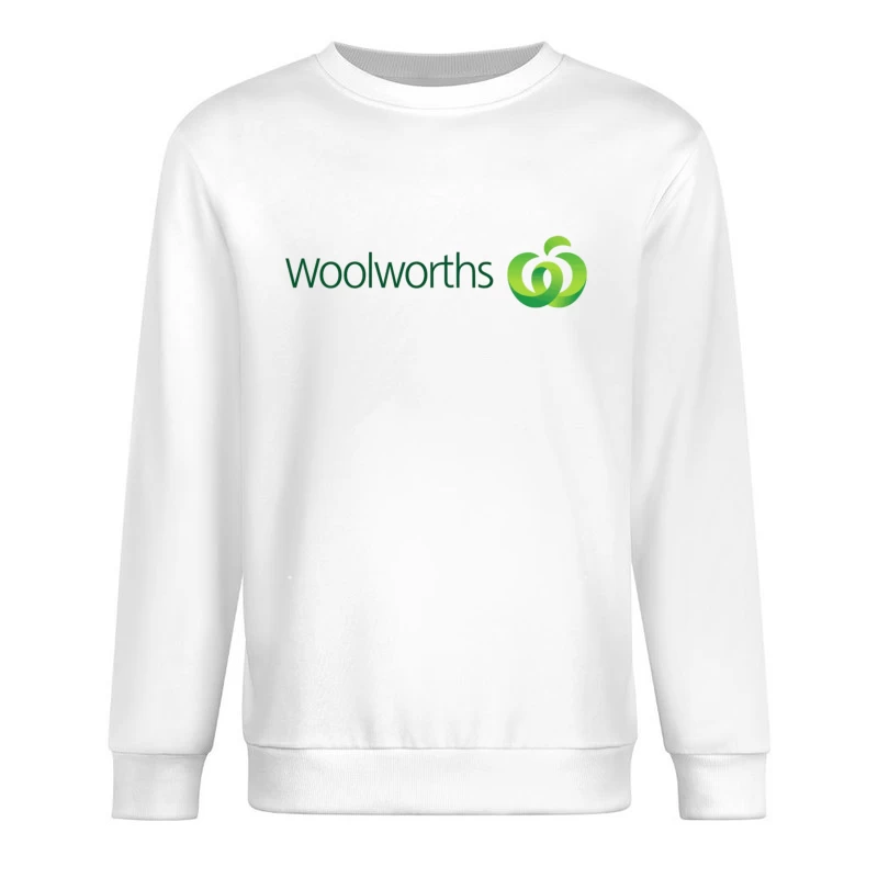 Woolworths Supermarket Chain Logo with Green Apple Design Male Pullover Sweatshirt