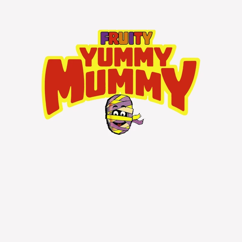 Fruity Yummy Mummy Cartoon Character Logo Male T-Shirt