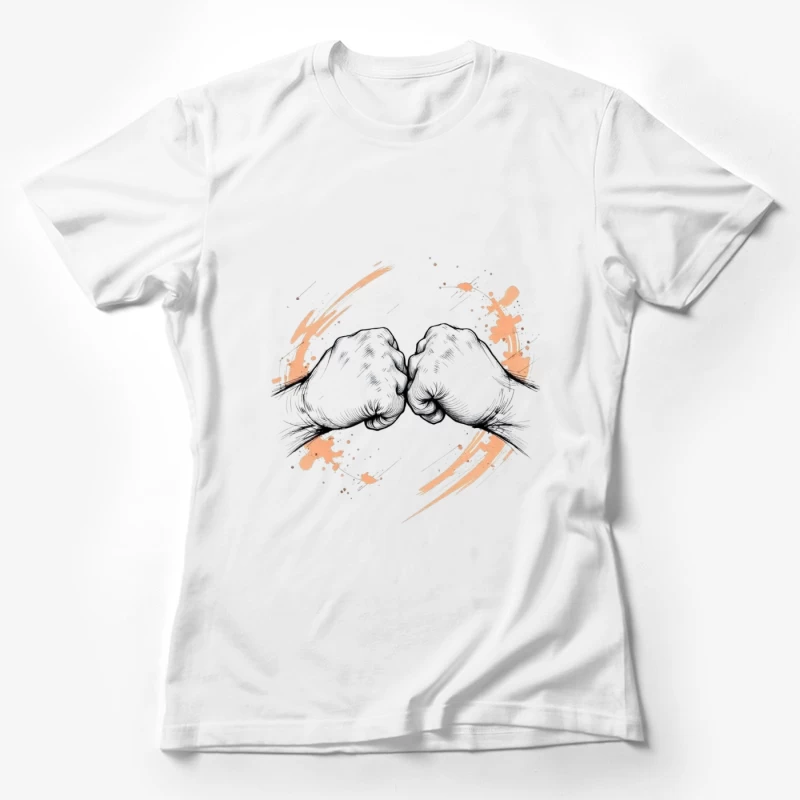 Fist Bump: A Symbolic Gesture of Unity and Solidarity Female T-Shirt