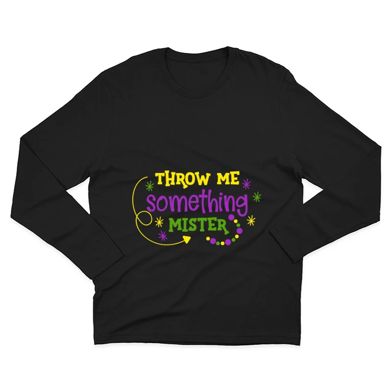 Slogan de Mardi Gras coloré Homme Manches Longues T-Shirt